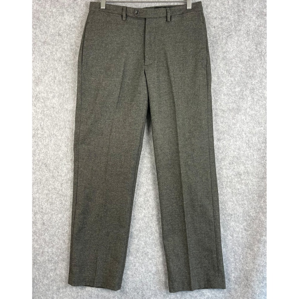 VTG Banana Republic Pant Trouser Mens 32x31 Gray Wool Blend Flap Pocket Y2K